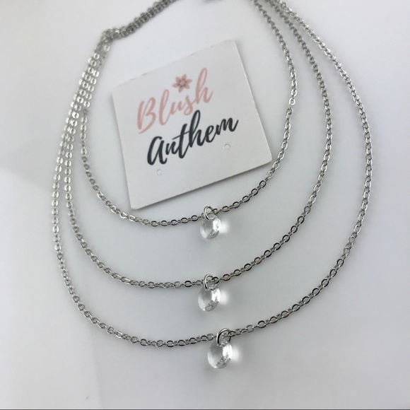 3 for $25⚡️3 layer acrylic crystal necklace - Picture 6 of 8